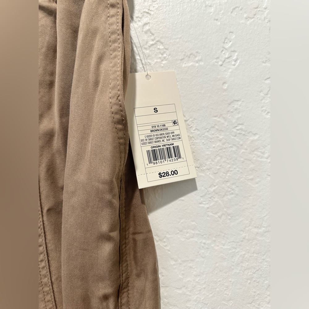 NWT A New Day Women's High-Rise Tapered Ankle Pull-On Joggers Brown - Size Small - Picture 6 of 7